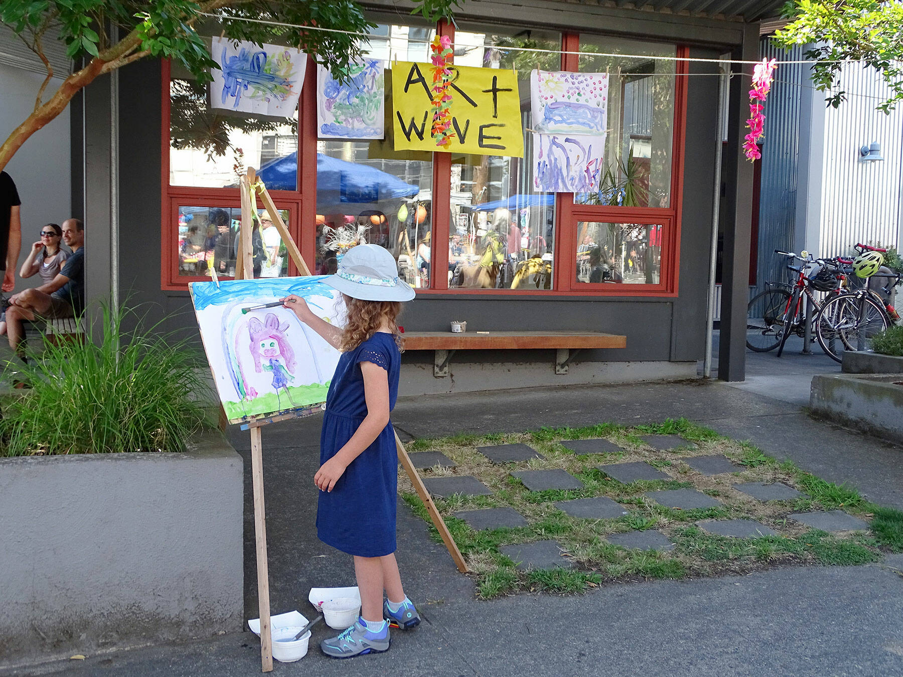 Free children’s art activities, such as this pictured in a file photo, at the Uptown Street Fair in Port Townsend will be from 10 a.m. to 1:30 p.m. Saturday.