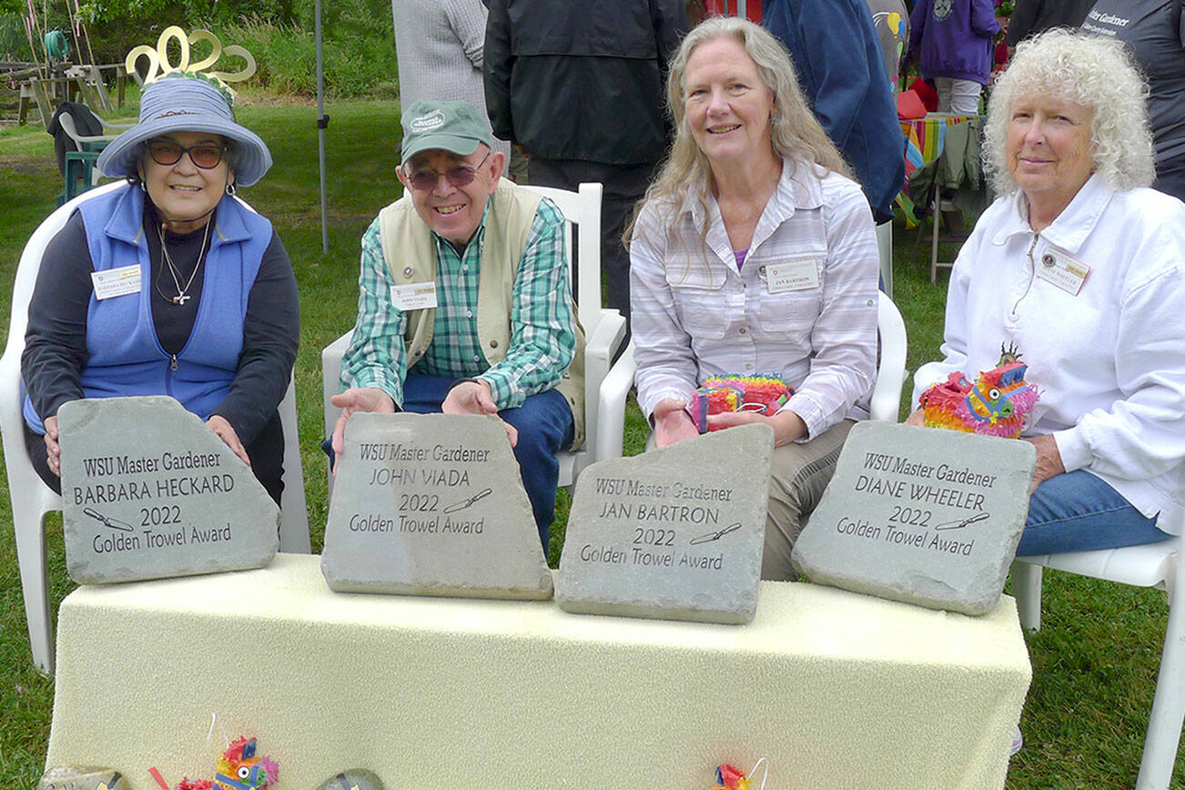 2022 Golden Trowel recipients, from left to right, Barbara Heckard, John Viada, Jan Bartron and Diane Wheeler.