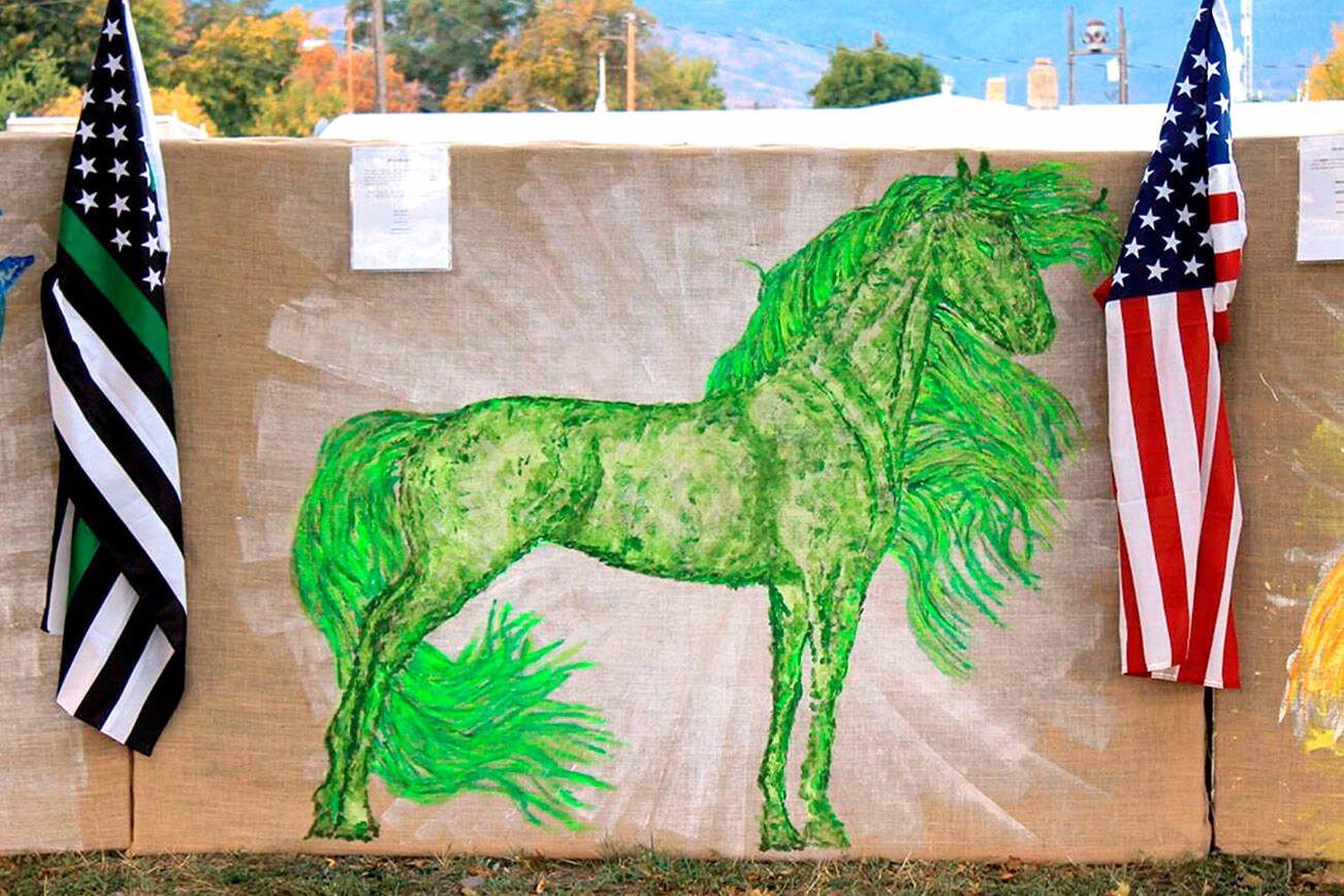 The Green Horse painting is making its way across the nation to raise awareness of veteran suiside.