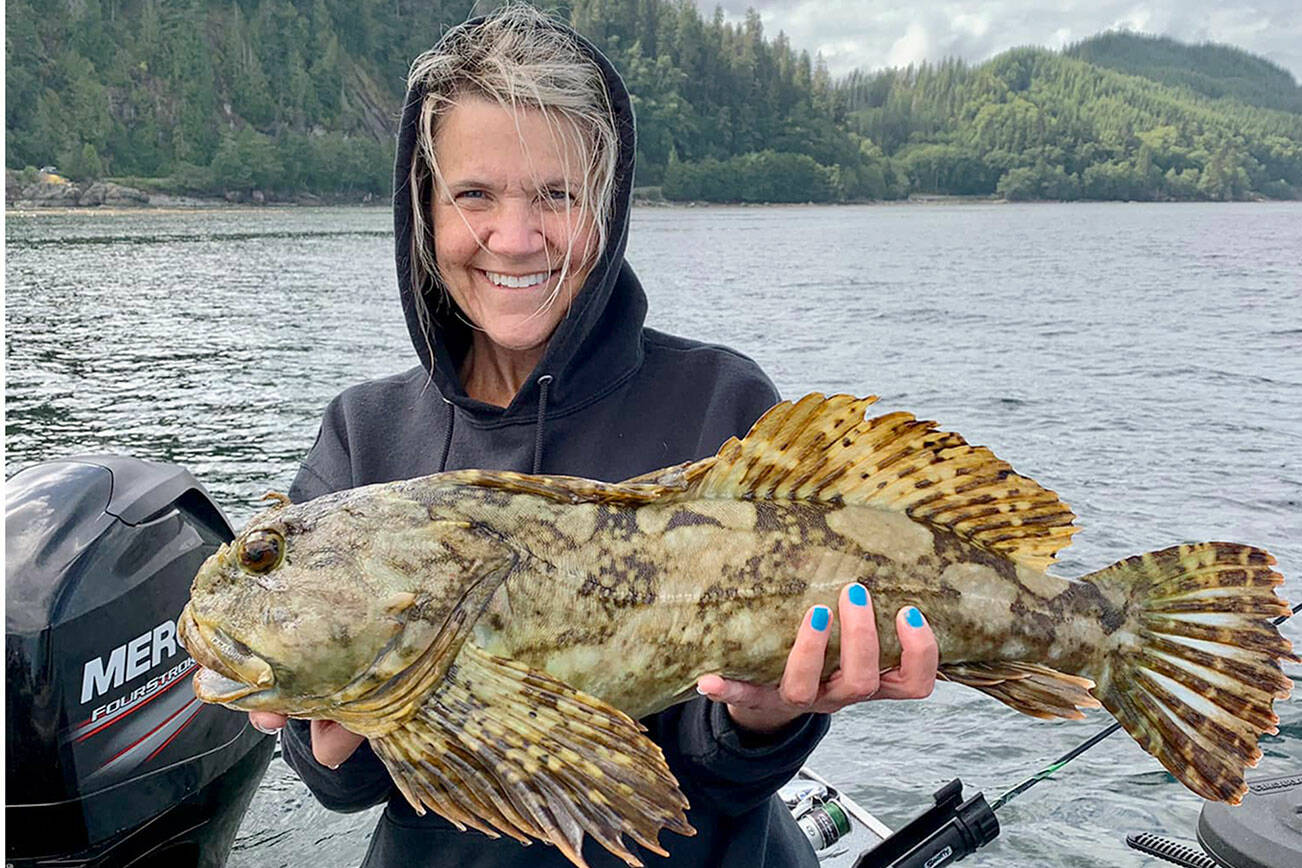 Vancouver's Andrea Blankenship caught this cabezon while targeting bottomfish off of Neah Bay over Labor Day weekend.