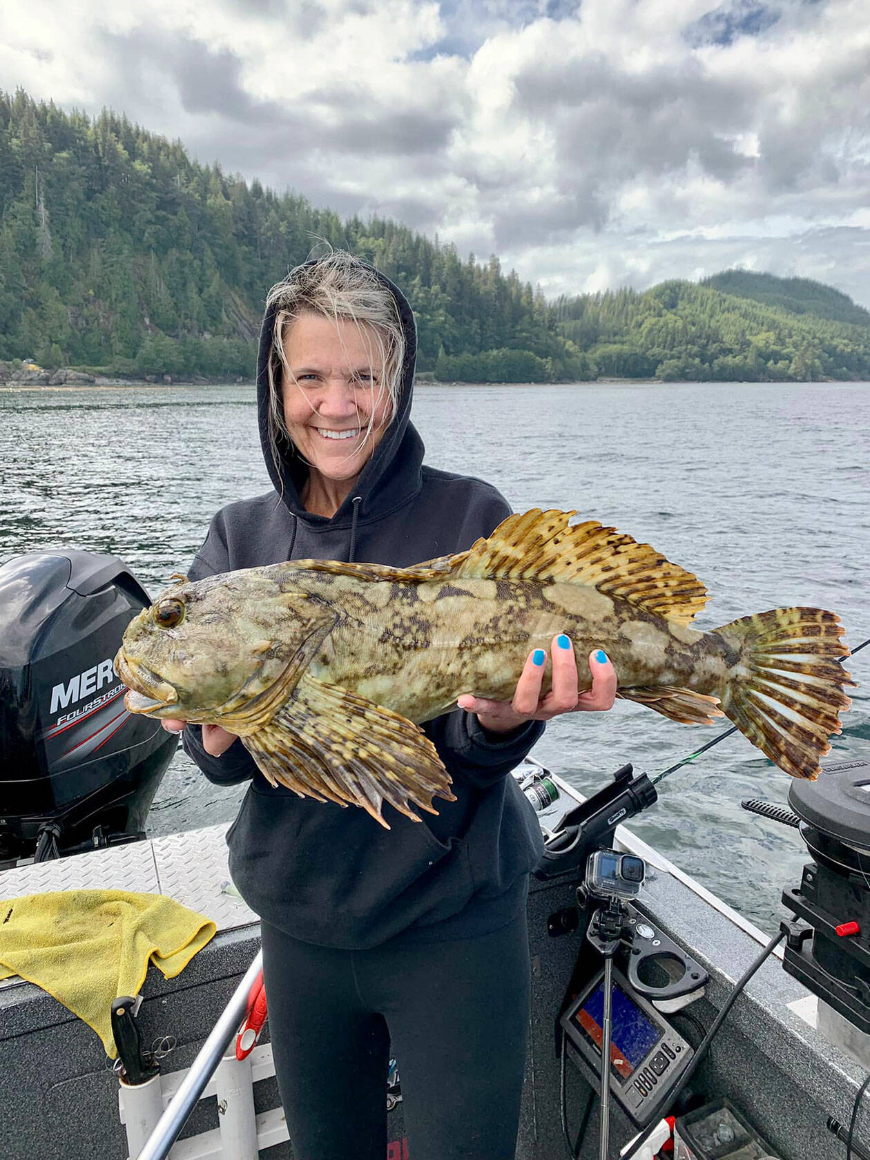 Vancouver’s Andrea Blankenship caught this cabezon while targeting bottomfish off of Neah Bay over Labor Day weekend.