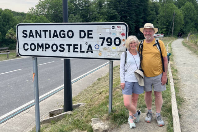Photo courtesy of Danni Breen

Sequim resident Danni Breen and walking companion Mike Schefers are pictured on their second day of their Camino de Santiago adventure this summer, after staying in a monastery in Roncesvalles in Spain.