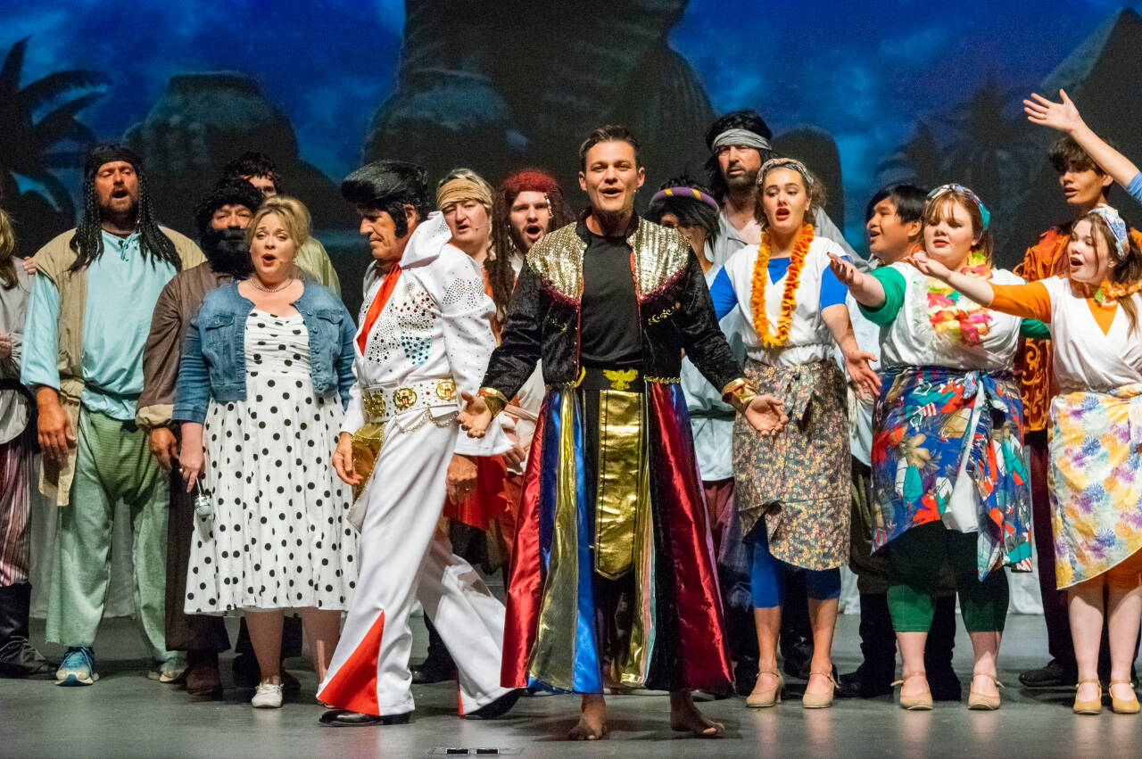Emily Matthiessen /Olympic Peninsula News Group
The cast of the Sequim community play Joseph and the Amazing Technicolor Dreamcoat, a fundraiser for the Sequim Food Bank, rehearses a piece in mid-October.