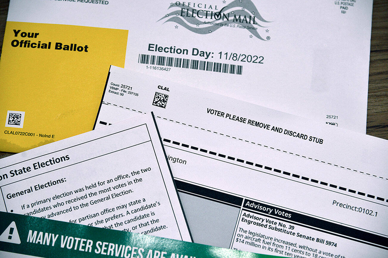 Ballots for the Nov. 8, General Election have been mailed to voters and in Clallam County more people have volunteered to be election observers than in past years. (Peter Segall / Peninsula Daily News)