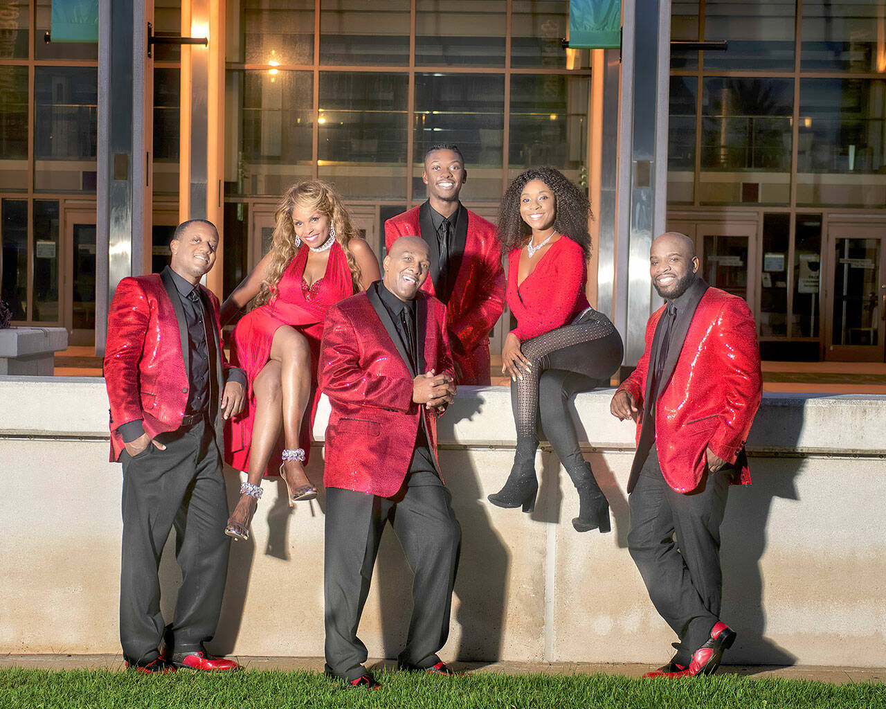 The Sounds of Soul will bring the music of Motown and beyond to Port Angeles this Friday night. From left, the vocalists are Marcus Robinson, LaTraia Savage, J.J. Johnson, Jay Camaro, Britney Moné and Johnny Hopson. Not pictured is Gloria Williams, who will fill in for Britney Moné.