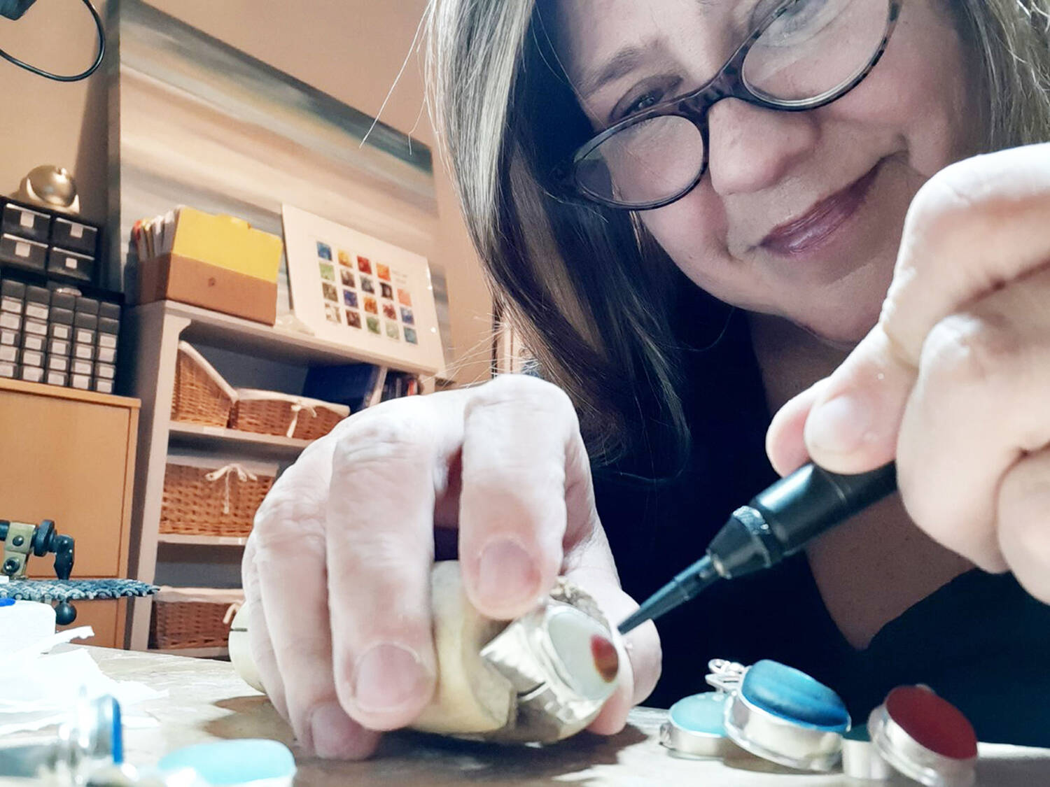 Mary Beth Beuke of West Coast Sea Glass is one of a dozen participating artists on the Strait from the Artists, a free, self-guided tour slated for Nov. 12. (Submitted photo)
