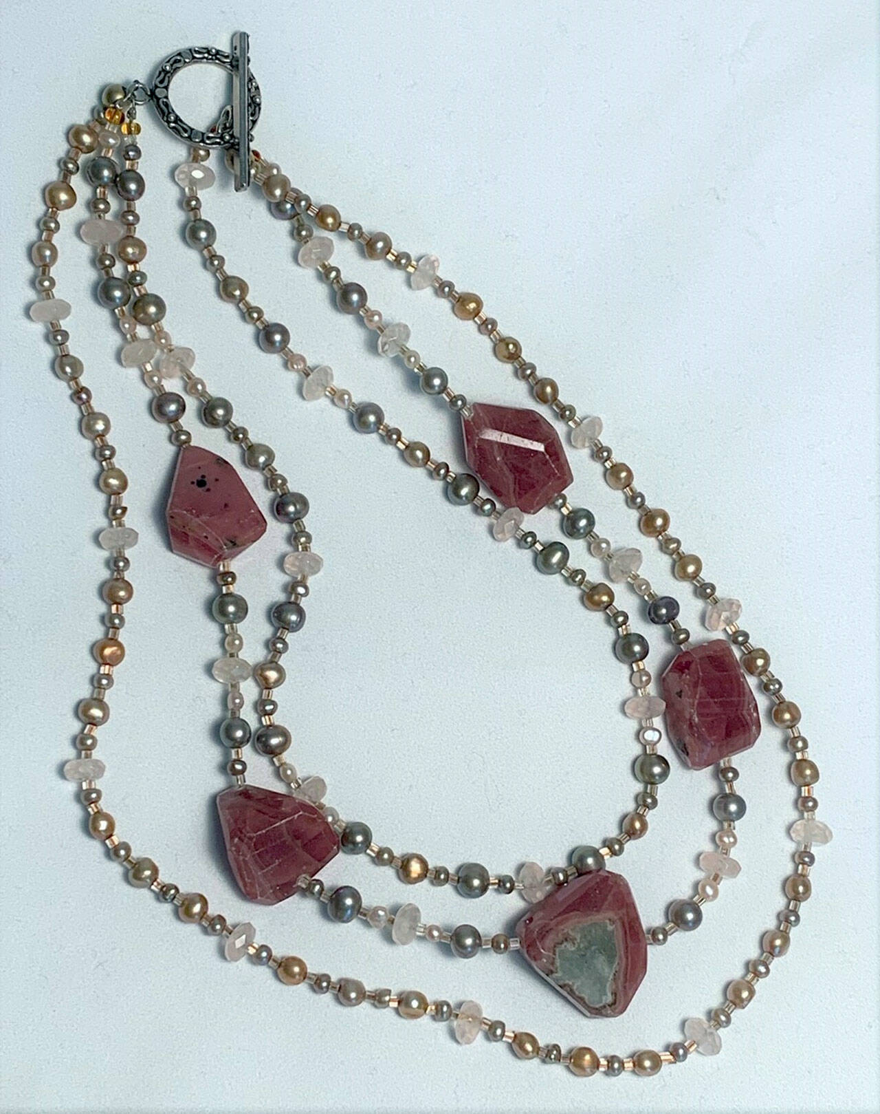 This necklace is a sample of the work by the Port Ludlow Art League’s jeweler of the month Beth Olson.