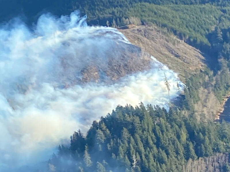 The Coast Guard flew over fires and took photographs of blazes near Cape Flattery. (U.S. Coast Guard)