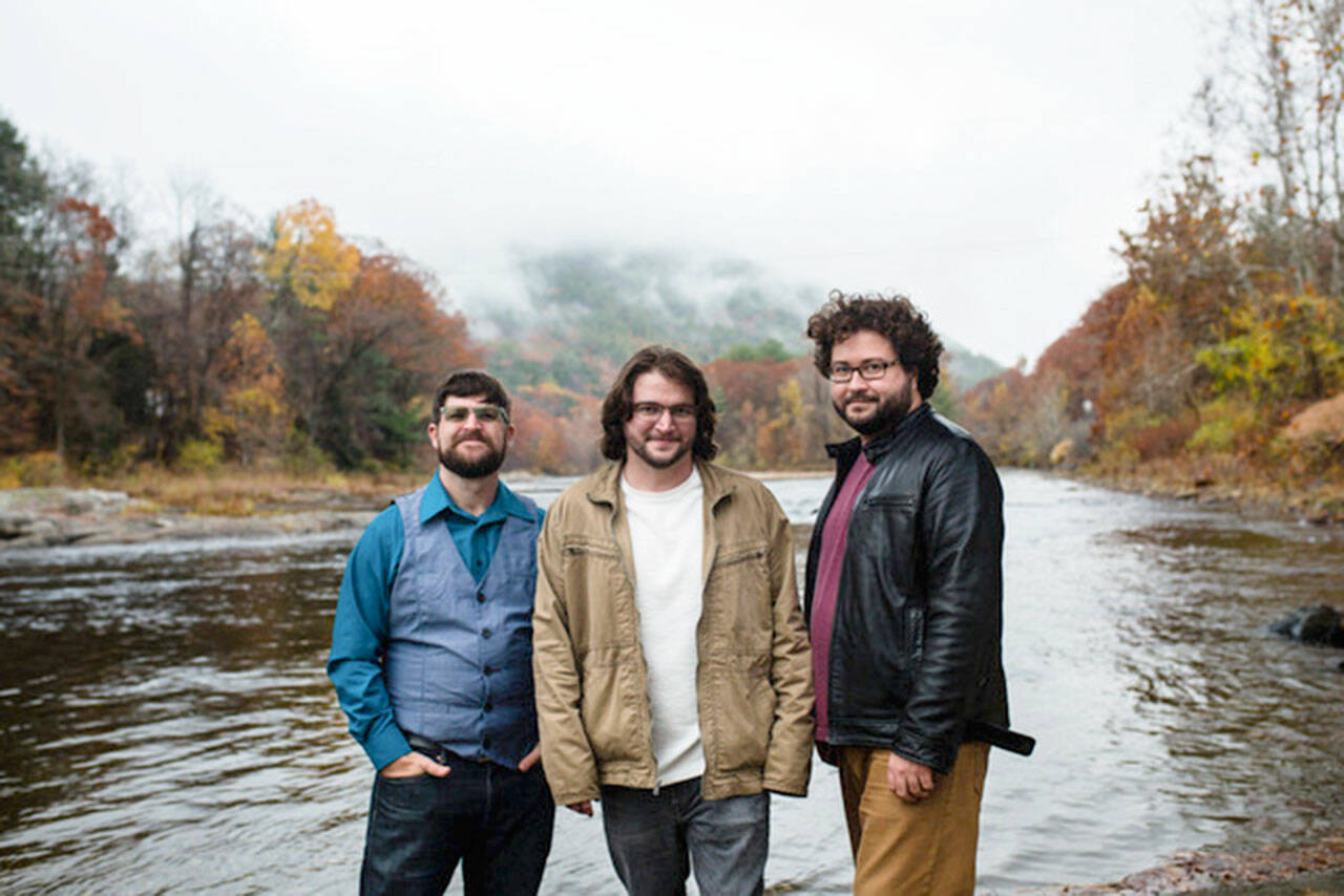 The members of Faux Paws, from left, Andrew and Noah VanNorstrand, and Chris Miller, will perform in Port Townsend on Sunday.