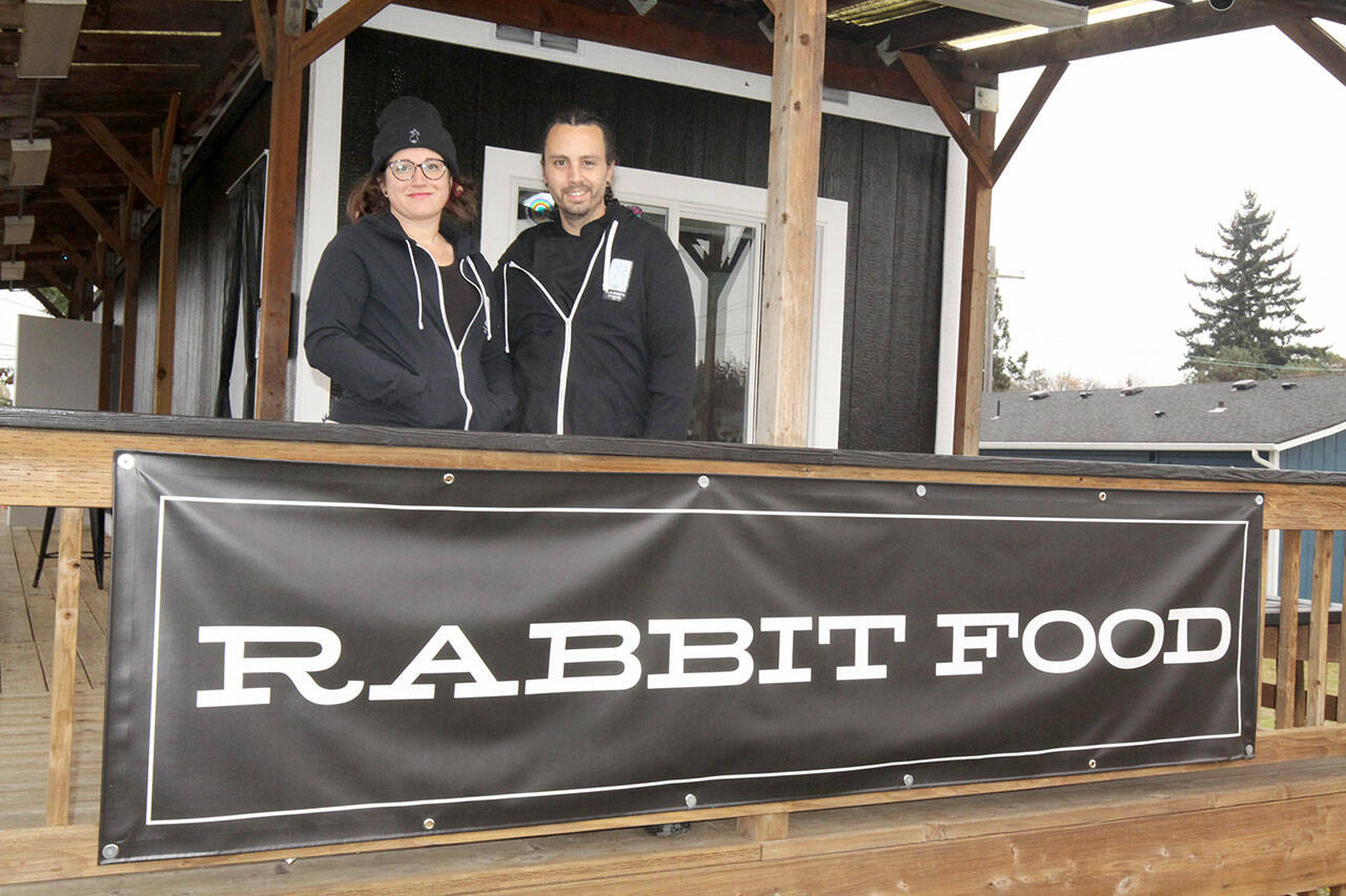 Joel and Amanda Schipani have opened a take-out vegan restaurant, Rabbit Food. (Dave Logan/for Peninsula Daily News)