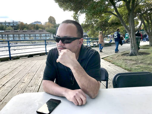 Mark Morey is pictured in 2019 on City Pier in Port Angeles. (Paul Gottlieb)