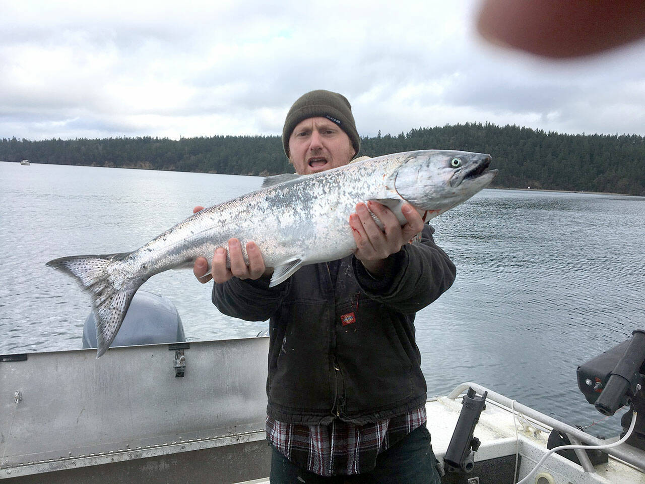 Port Townsend’s John Steurer caught this blackmouth while fishing in February 2020.
