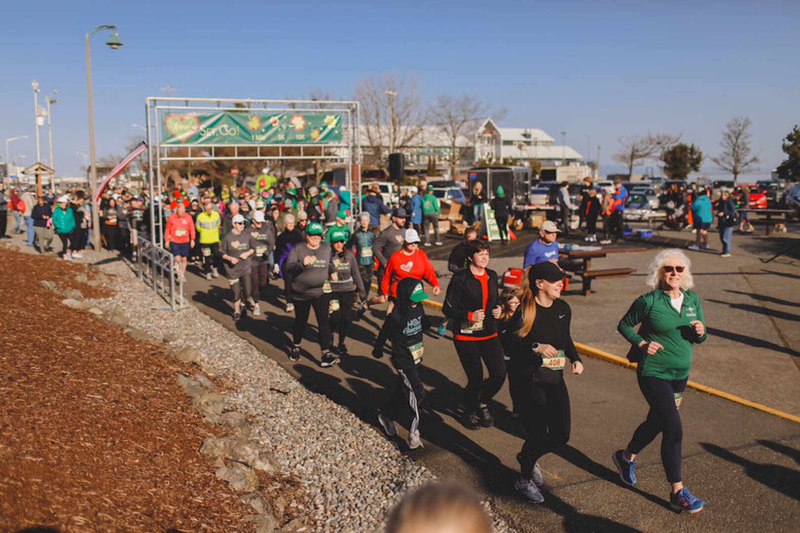 Lexi Winters photo Runners take off in the Red, Set Go St. Patrick’s Day run/walk races held in Port Angeles this weekend.