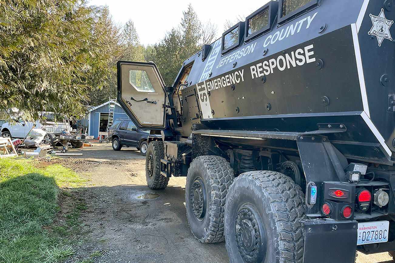 Jefferson County Sheriff's Office
FBI agents and Jefferson County Sheriff's deputies served a search warrant Wednesday in Quilcene that is part of a multi-agency investigation covering Western Washington and at least one other state.