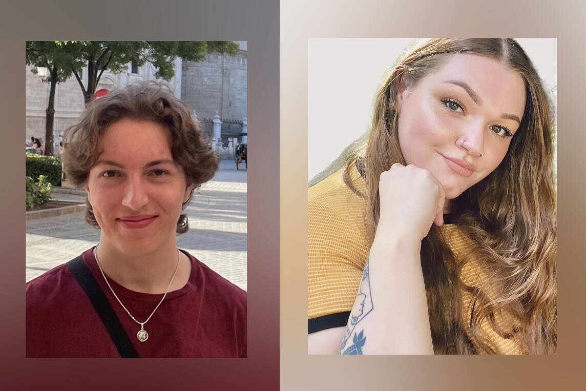 Alex Zimpher (left) and Chloe Baldino were recently selected as part of the 2023 All-Washington Academic Team, which honors Washington’s finest higher education students.