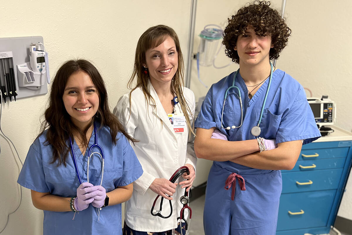 Jessi Taft, RN (center) with two student advisors from the Workforce Development Committee, Natalie Zavalza and Ashton Meyer-Bibbins. submitted
