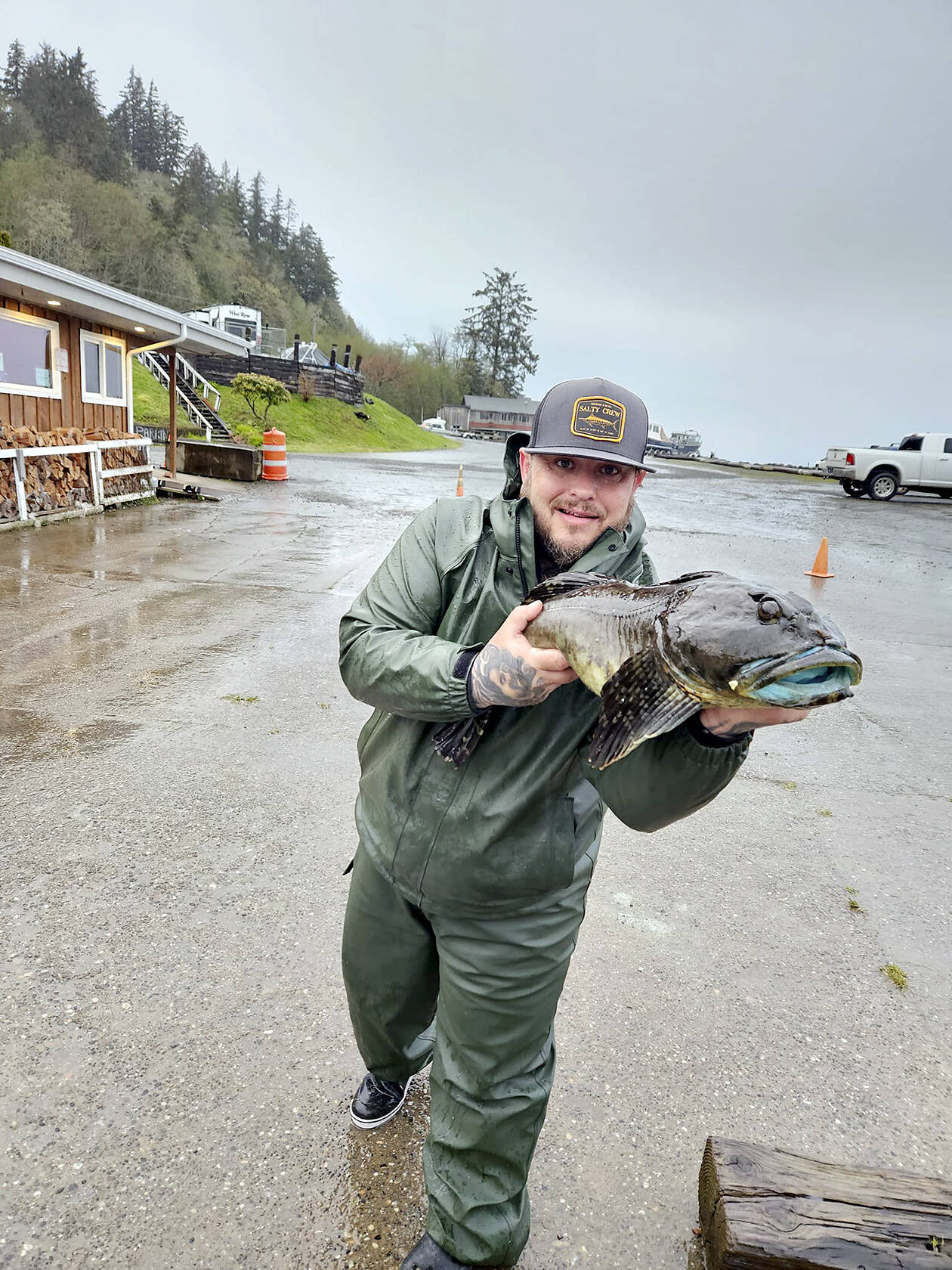 Port Angeles’ Anthony Owen caught this blue-mouthed cabezon while fishing off of Sekiu.