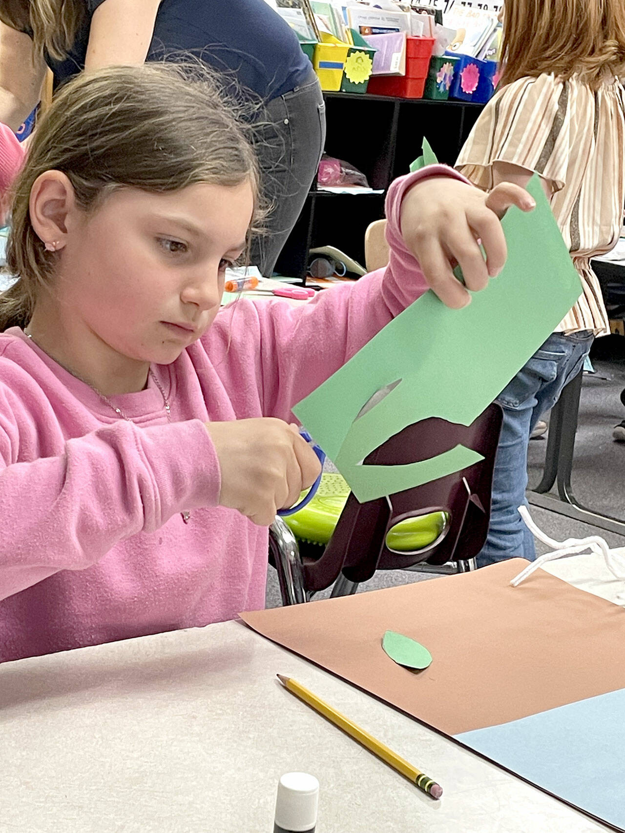 Ellie Proiette participates in the Creative Start program, which is taught in three Port Angeles School District schools. (Paula Hunt/Peninsula Daily News)