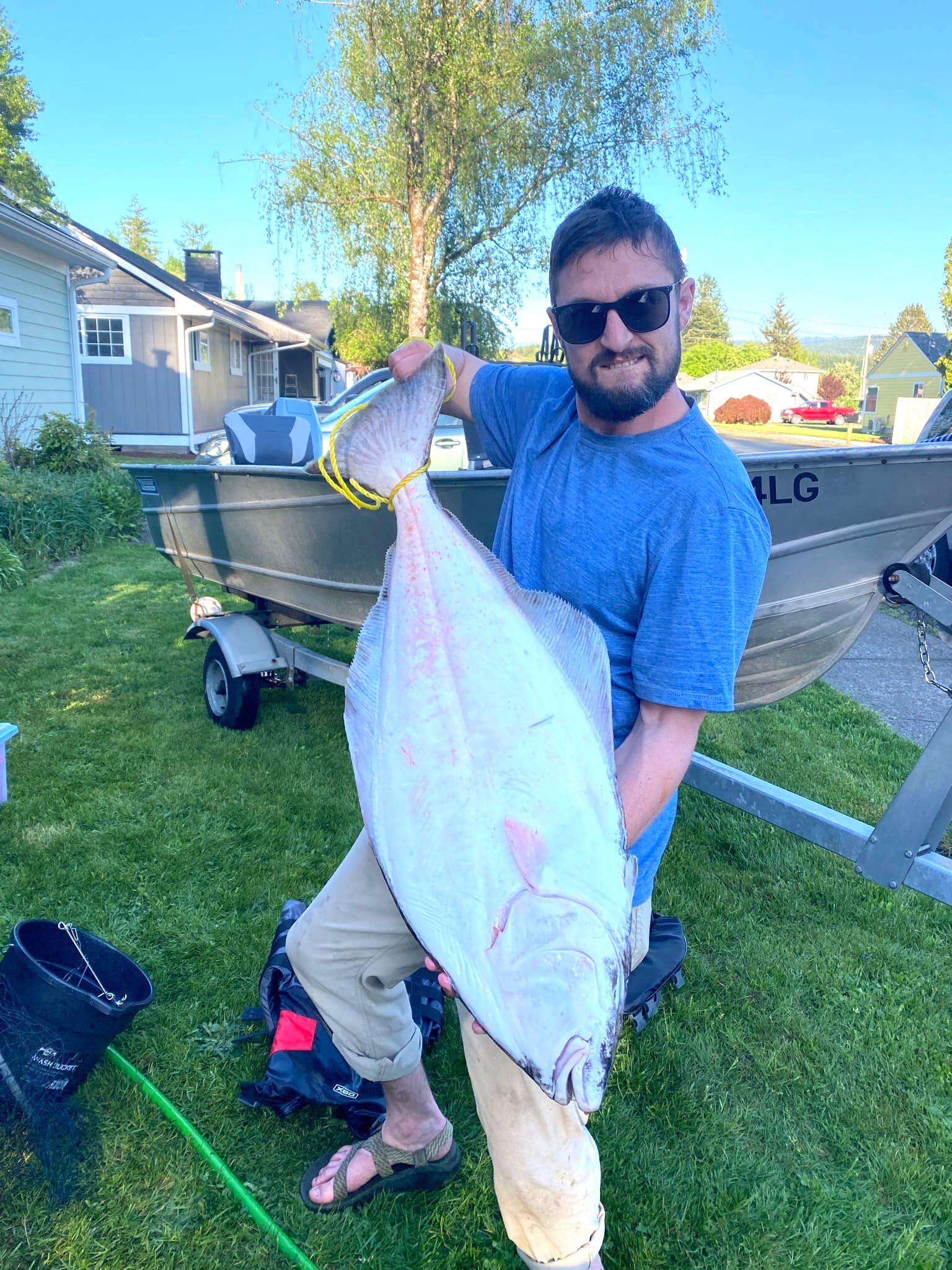 Max Ross recently caught this halibut while fishing the western portion of Marine Area 6.