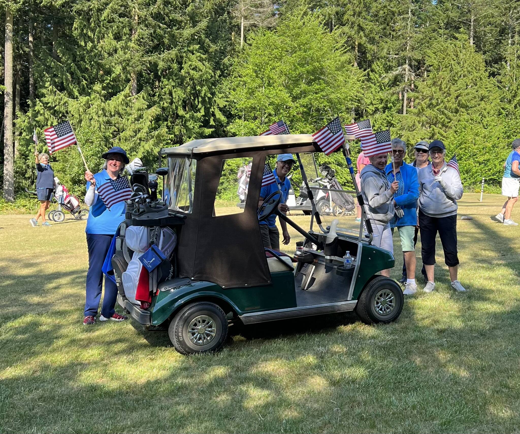 Members of the Discovery Bay Women’s Golf Club observed Memorial Day during their weekly play with a game of Flags.