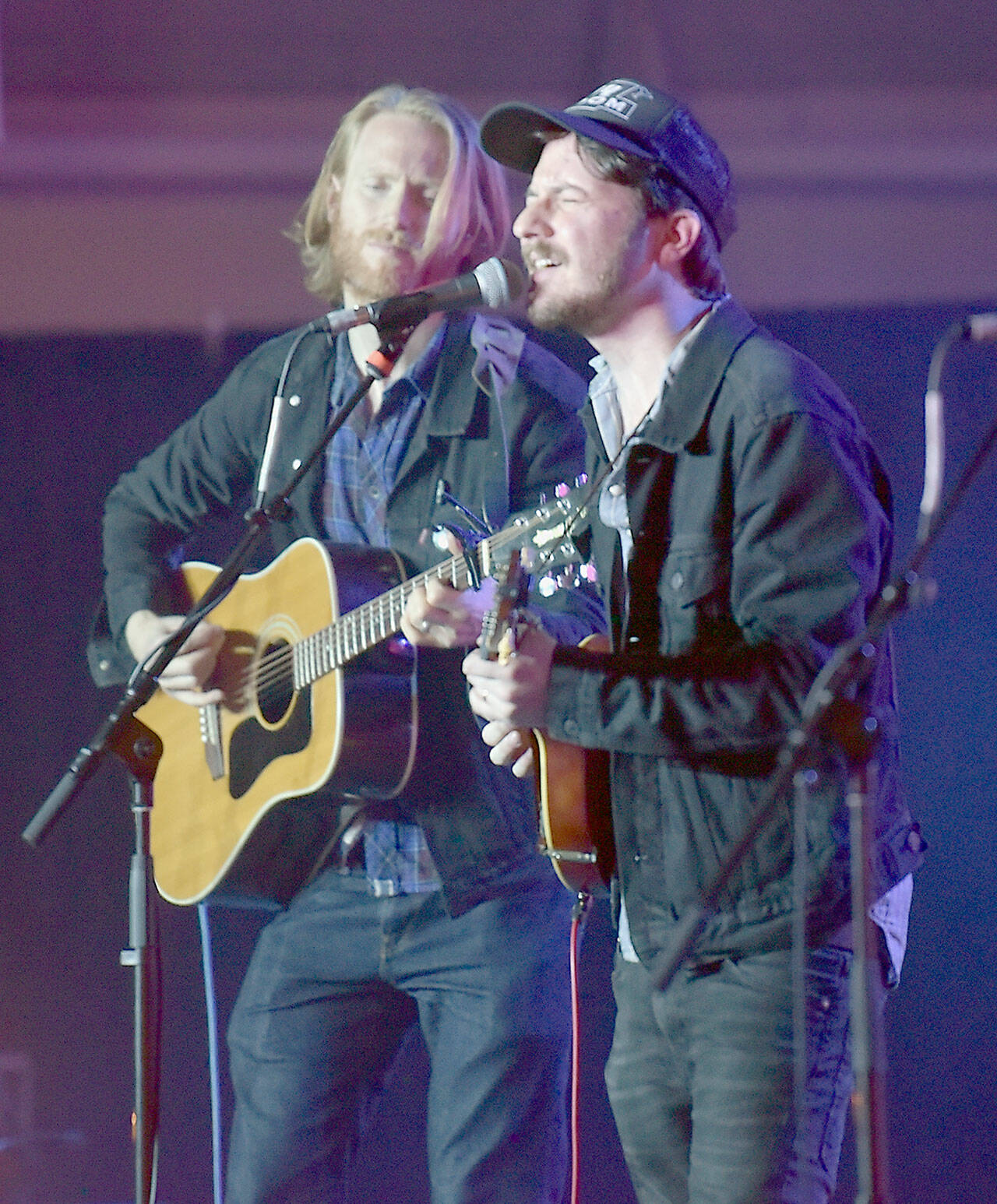 Americana band Goodnight, Texas, founded by Avi Vinocur, right, and Patrick Dyer Wolf, perform on Saturday at the Juan de Fuca Festival in Port Angeles. (Keith Thorpe/Peninsula Daily News)