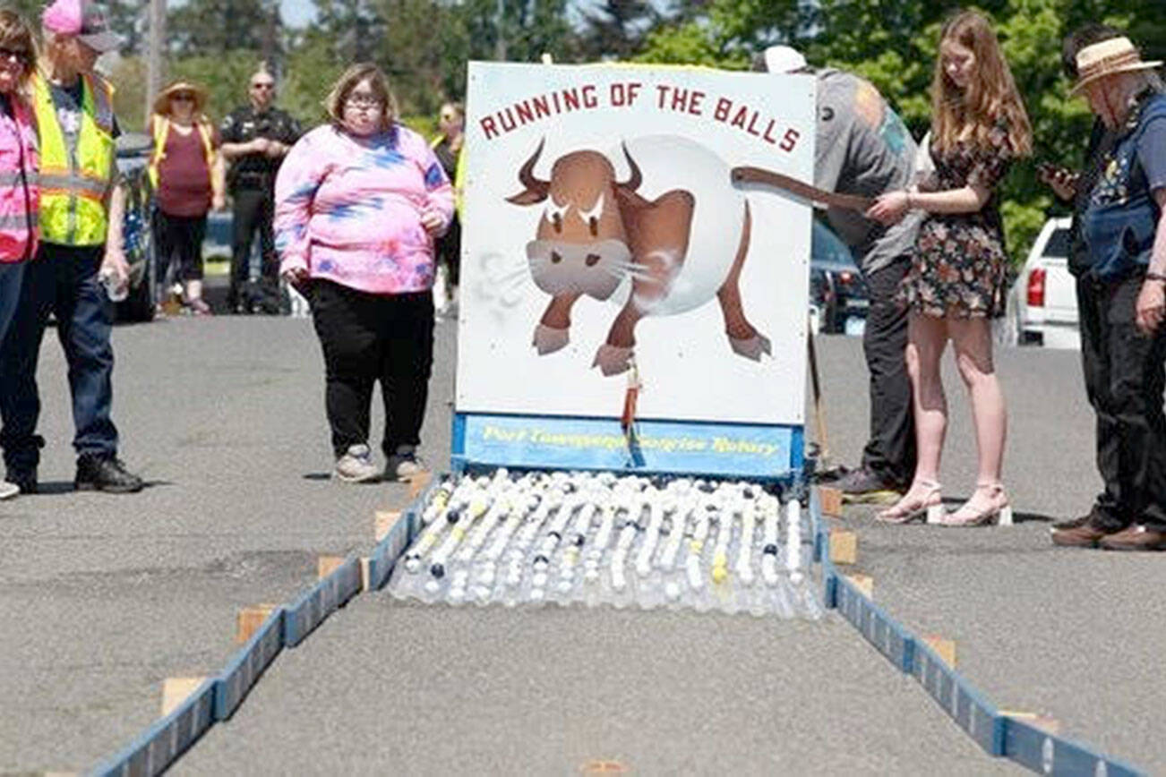 Victoria Wellman, of Clinton, won first place in Port Townsend Sunrise Rotary's 11th Running of the Balls.
