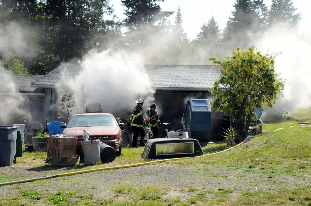 Garage fire near Port Angeles Peninsula Daily News