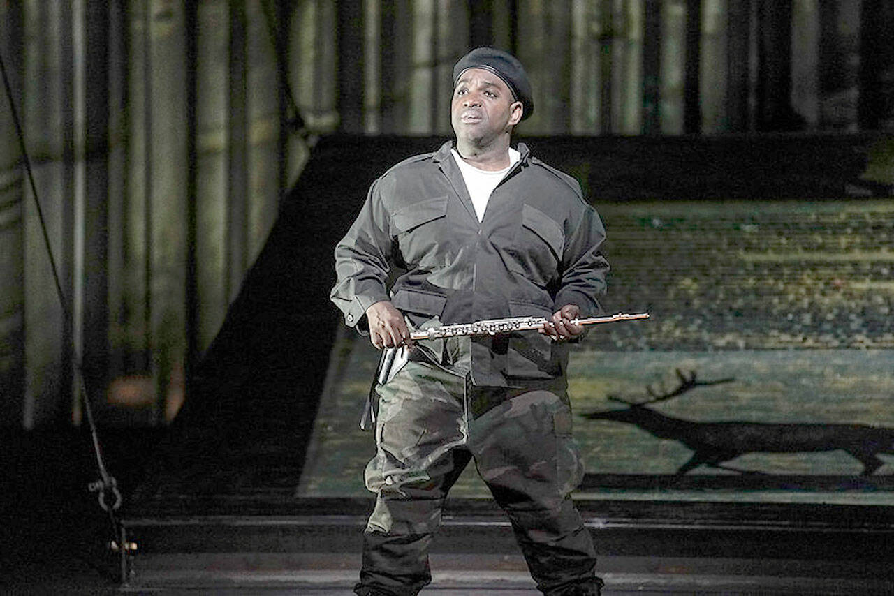 Tenor Lawrence Brownlee stars in the Metropolitan Opera’s “Die Zauberflöte” (“The Magic Flute”), to be simulcast live this Saturday morning in Port Angeles and Port Townsend. (Metropolitan Opera)