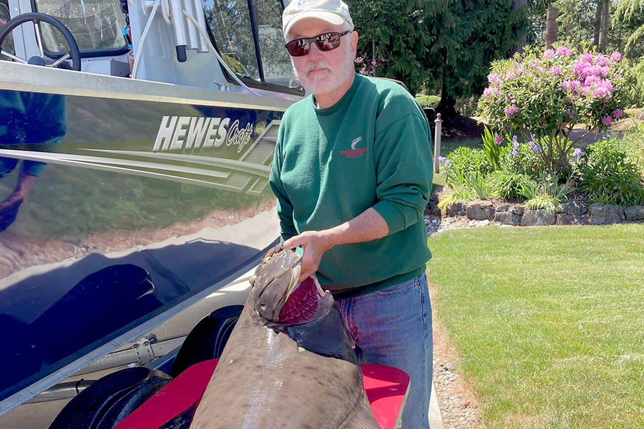 Sequim's Don Early said he caught this nice halibut within 30 minutes of hitting the water off Port Angeles over the weekend.