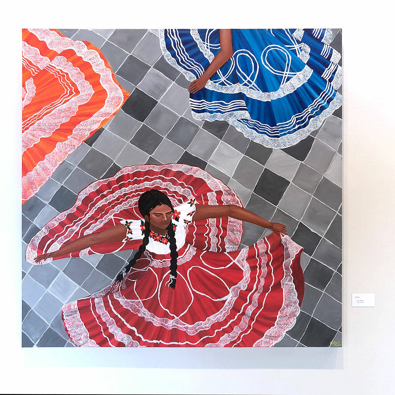 Lydia L. Morris’ acrylic on canvas painting “Bailadora” earned Best of Show and the President’s Merit Award at the PUB Gallery of Arts 2023 Student Art show.