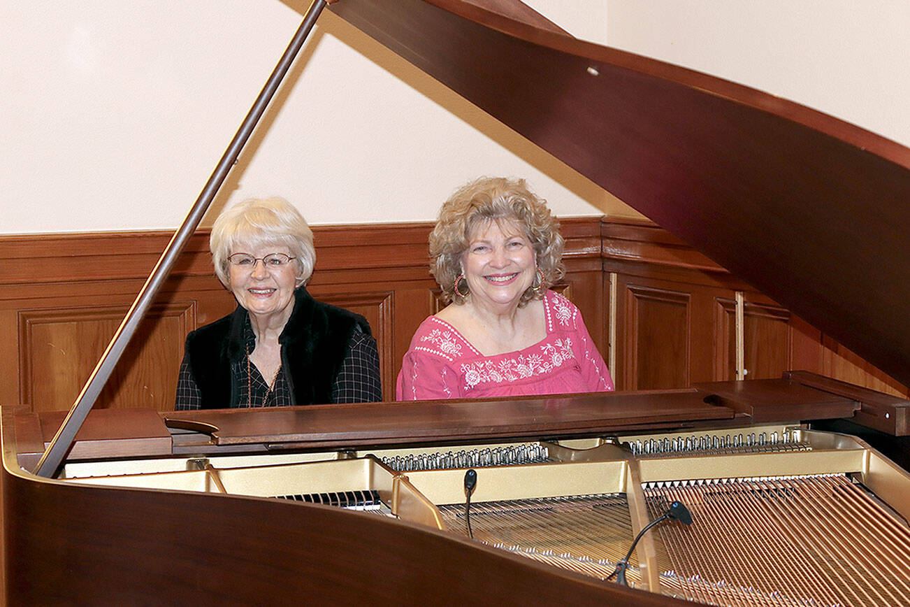 Penny Hall and Anna Nichols will present “Four-handed Piano Praise” at First Presbyterian Church of Port Angeles on Sunday afternoon.
