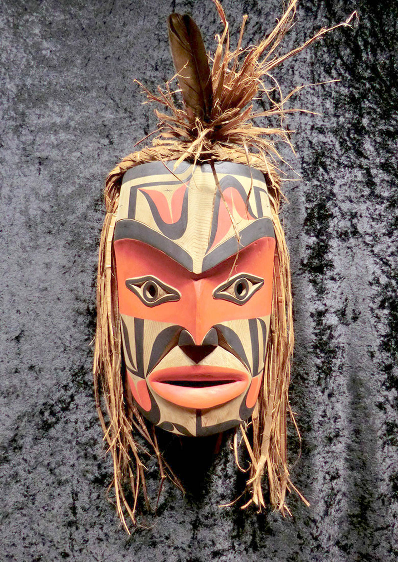 Among goods to be offered during the Makah Museum’s celebration of Saturday are masks such as this Friendship Mask by Alex McCarty.