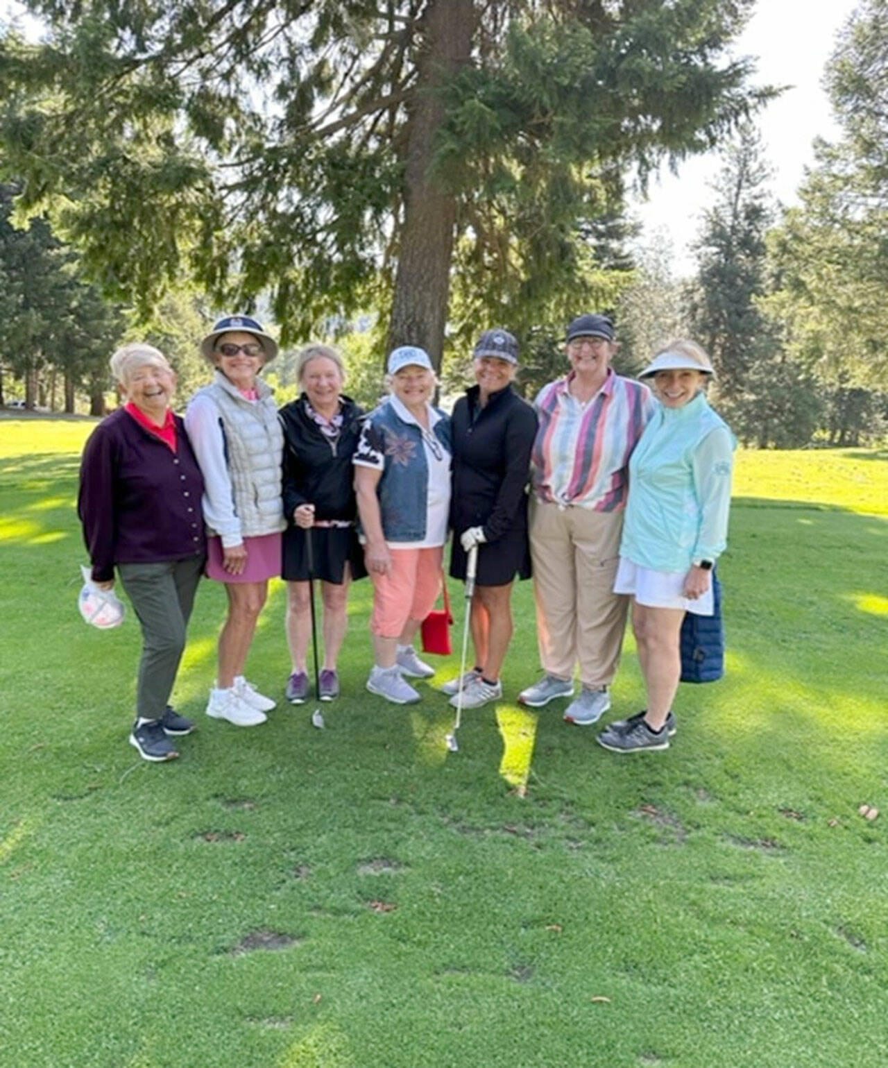 Seven Cedars at Dungeness Womens Golf Association members recently traveled to Leavenworth Golf Club to play in the 50th Alpine. Participants, from left to right, are: Witta Priester, Cathy Grant, Wanda Synnestvedt, Lori Oakes Anne Elwell, Kathy Langston and Lynnette Sheriff.
Seven Cedars at Dungeness Womens Golf Association members recently traveled to Leavenworth Golf Club to play in the 50th Alpine. Participants, from left to right, are: Witta Priester, Cathy Grant, Wanda Synnestvedt, Lori Oakes Anne Elwell, Kathy Langston and Lynnette Sheriff.