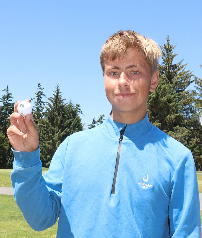 Reese Jorgensen of Mukilteo won the 2023 Clallam County Amateur Championship on Sunday at The Cedars at Dungeness. (Dave Logan/for Peninsula Daily News)