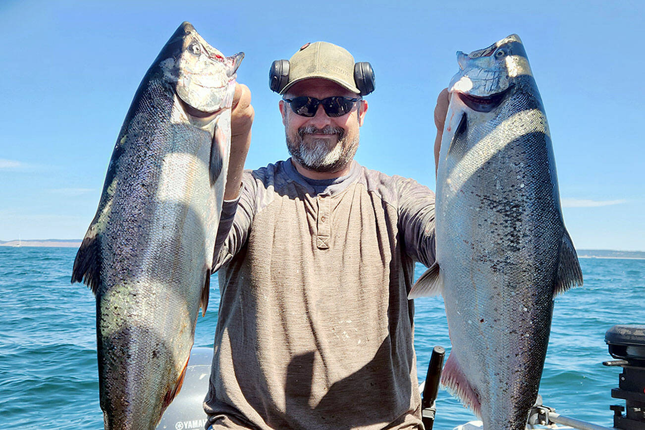 Jason Headley of Port Hadlock had success during the Marine Area 9 opener last week, taking home limits of chinook with fishing partner Don Arnett of Diamond Point last Thursday and Friday.