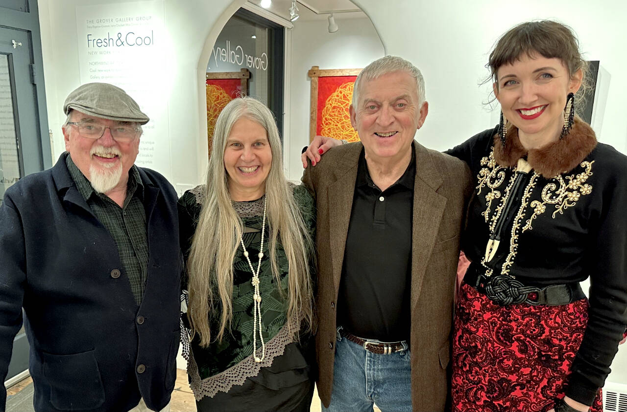Four local artists— from left, Max Grover, Tracy Grisman, Larry Crockett and Julie Read — will move into the Grover Gallery in October as Northwind Art refocuses on the Jeanette Best Gallery and the Northwind Art School. (photo courtesy of Max Grover)