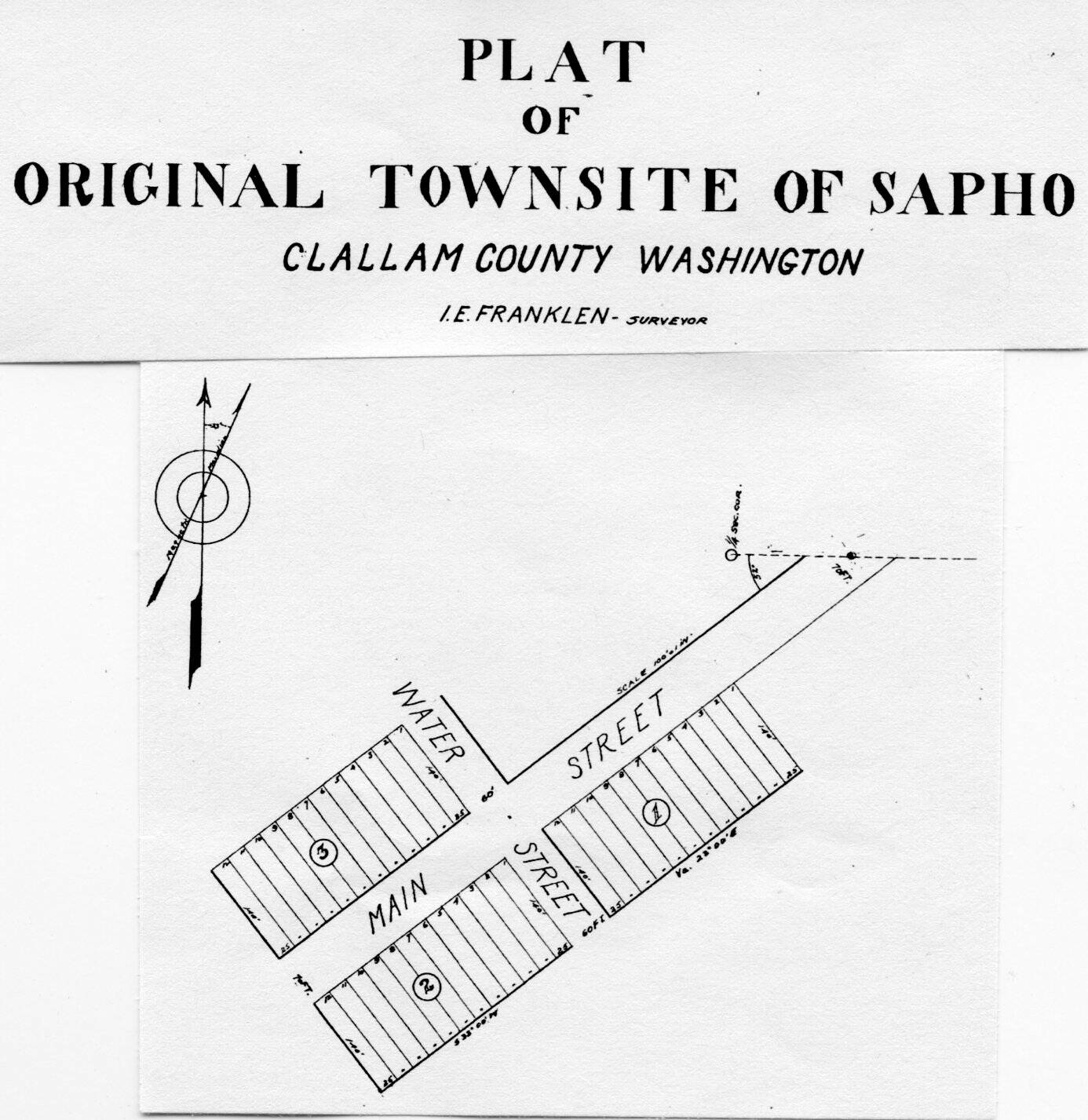 Street and property layout of Sapho. (PHOTO SUBMITTED BY JOHN MCNUTT)