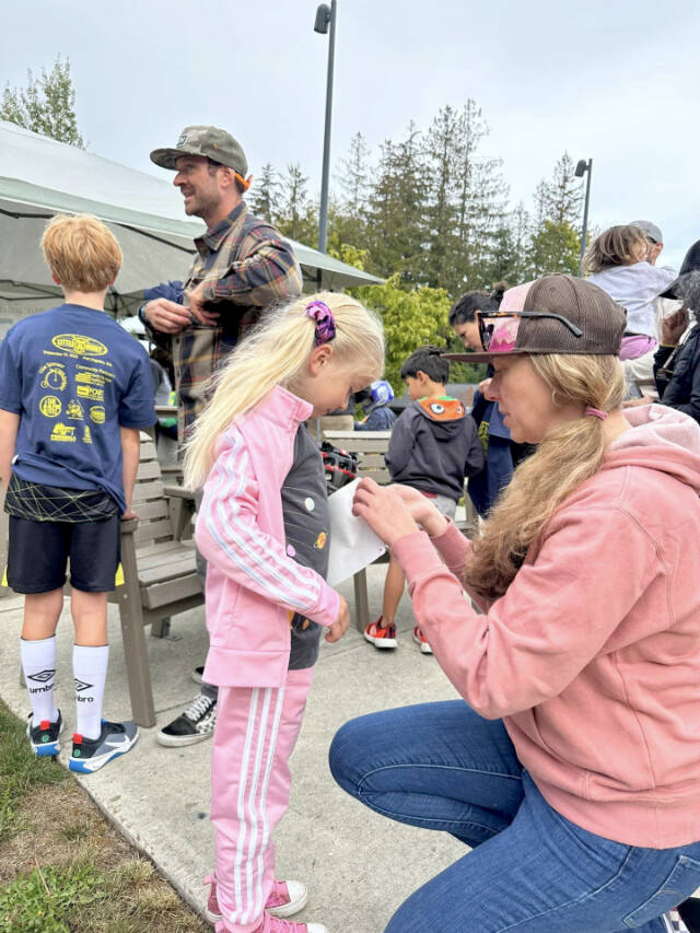 A young competitor at Sunday’s Little Hurt gets ready to compete at Peninsula College. (Courtney Nestler)