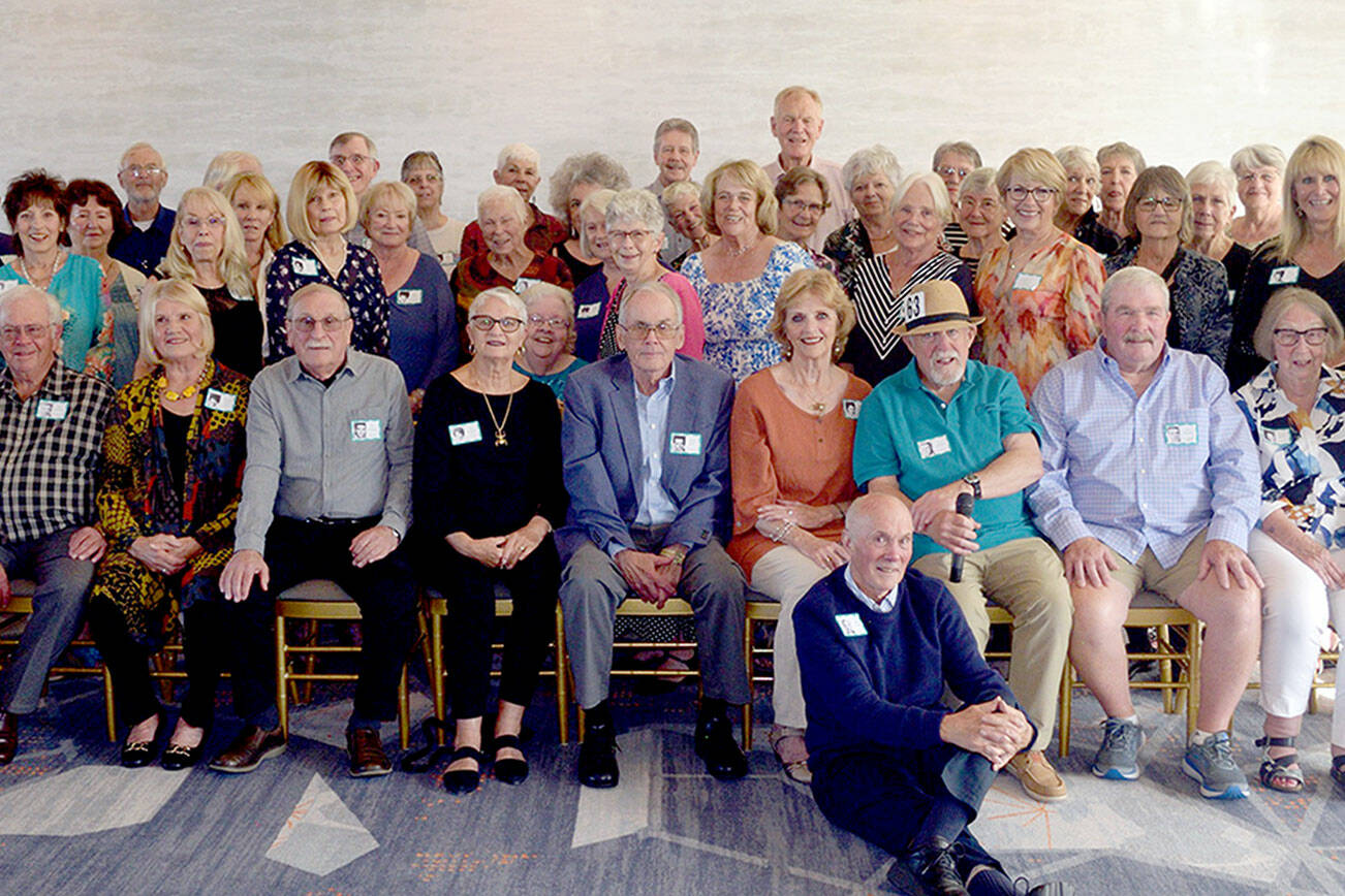 Pictured in the front row, from left to right, are: Gary Hamilton, Bill Hermann, Nancy Faires, Bill Clevenger, Pat Brelsford, Bobbie Lyon, Craig Shore, Valle Blundeau, John Wagner, Jack Kintner, Ned Kennedy, Karen Byrne and Pat Jarnagin. 

In the middle row, from left to right, are: Jim Meyer, Pamela Clerico, Mary Gagnon, Mary Cahill, Pam Miller, Nadine Taper, Merry Fuller, Kathy Hughes, Mikki Caldwell, Jani Kendall, Chelea Cnockaert, Bonnie Downen, Jody Bruch, Patsy Kelly, Kathy Miller, Mary Loftus, Ann Dyar, Pam Schier, Dorothy Acorn and Mary Reynolds. 

In the back row, from left to right, are: Dave Glas, Dale Gesellchen, Dennis Alwine, (head) Hank Boni, Blaine Pearman, Pat Nicpon, Judy Hinrichs, Don Erickson, Bob Peterson, Paulette Wilson, Dixie Welch, Sharon Wagner, Betty Mathes, Donna Day.