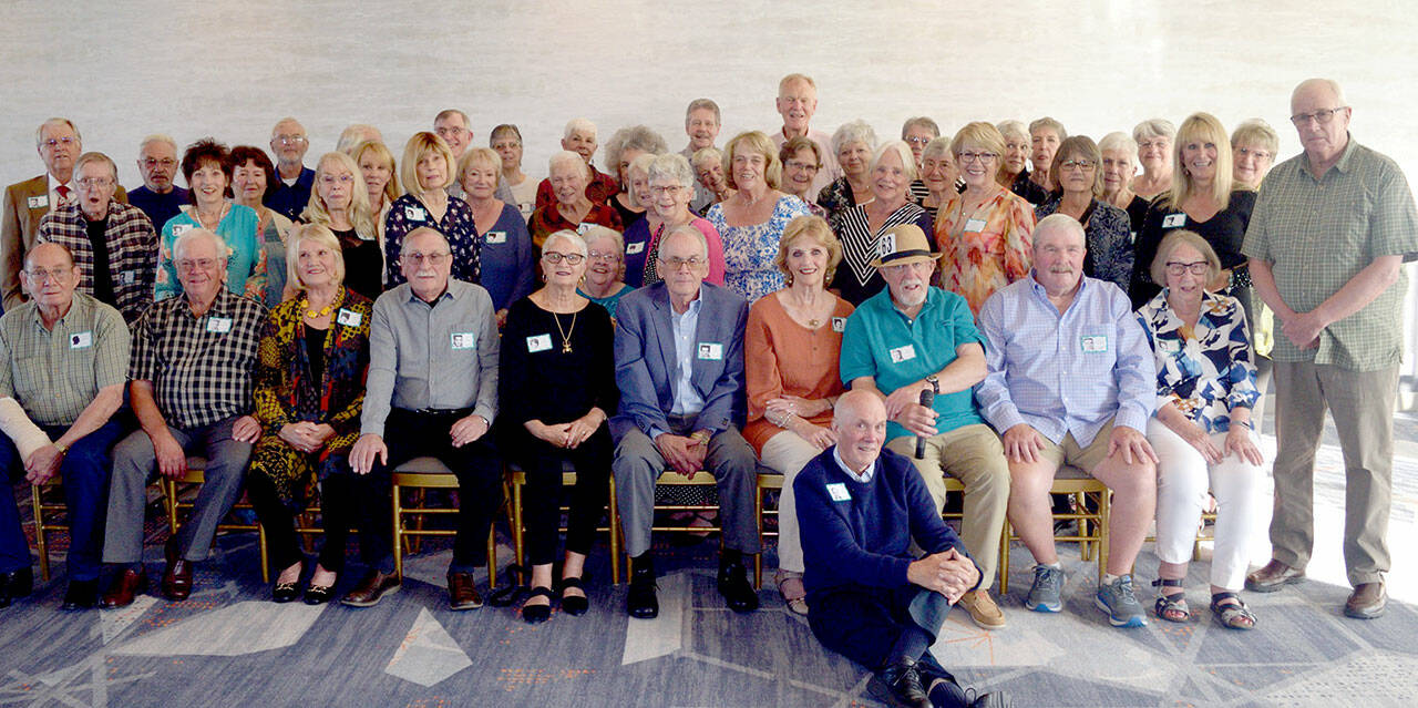 Pictured in the front row, left to right, are: Gary Hamilton, Bill Hermann, Nancy Faires, Bill Clevenger, Pat Brelsford, Bobbie Lyon, Craig Shore, Valle Blundeau, John Wagner, Jack Kintner, Ned Kennedy, Karen Byrne and Pat Jarnagin. In the middle row, left to right, are: Jim Meyer, Pamela Clerico, Mary Gagnon, Mary Cahill, Pam Miller, Nadine Taper, Merry Fuller, Kathy Hughes, Mikki Caldwell, Jani Kendall, Chelea Cnockaert, Bonnie Downen, Jody Bruch, Patsy Kelly, Kathy Miller, Mary Loftus, Ann Dyar, Pam Schier, Dorothy Acorn and Mary Reynolds. In the back row, left to right, are: Dave Glas, Dale Gesellchen, Dennis Alwine, (head) Hank Boni, Blaine Pearman, Pat Nicpon, Judy Hinrichs, Don Erickson, Bob Peterson, Paulette Wilson, Dixie Welch, Sharon Wagner, Betty Mathes, Donna Day. (Photo by Juliana Pinnell)