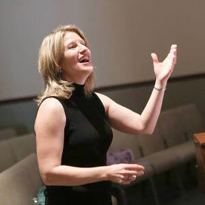 Laurie de Leonne, artistic director of RainShadow Chorale, will direct concerts on Friday and Saturday.