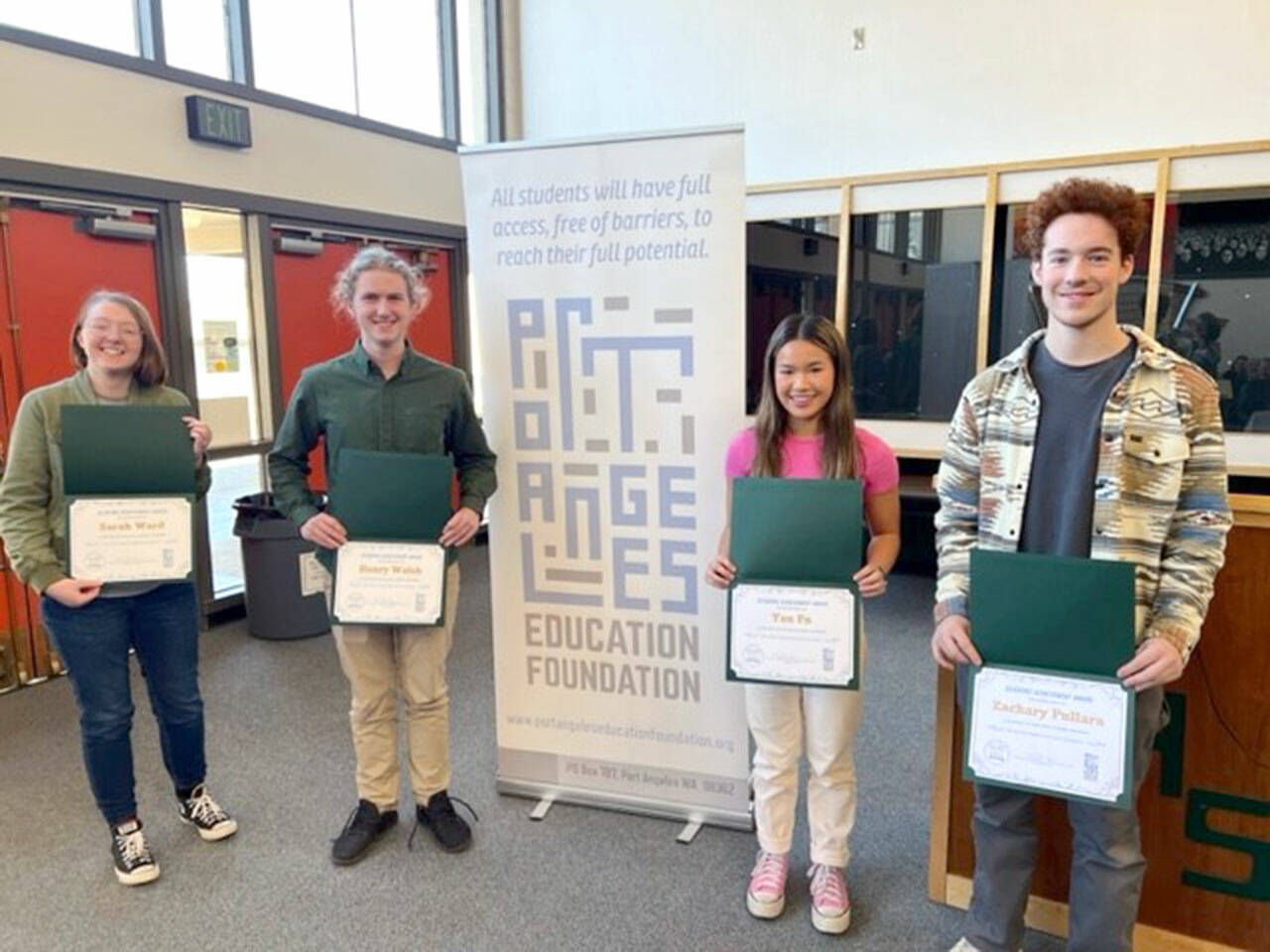 Pictured, left to right, are Sarah Ward, Henry Walsh, Yau Fu and Zachary Pullara.