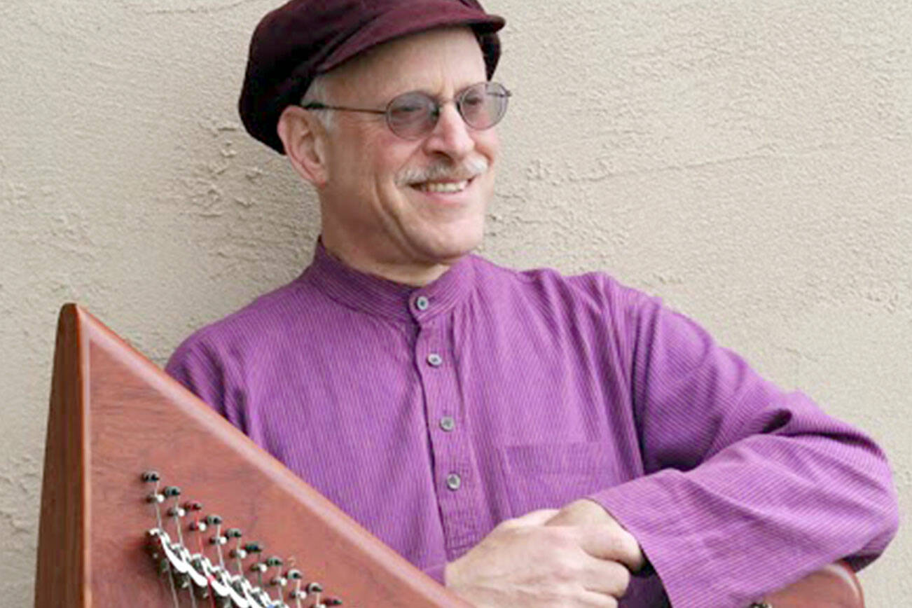 Harpist David Michael will present “Concert for Peace” at 3 p.m. Sunday.
