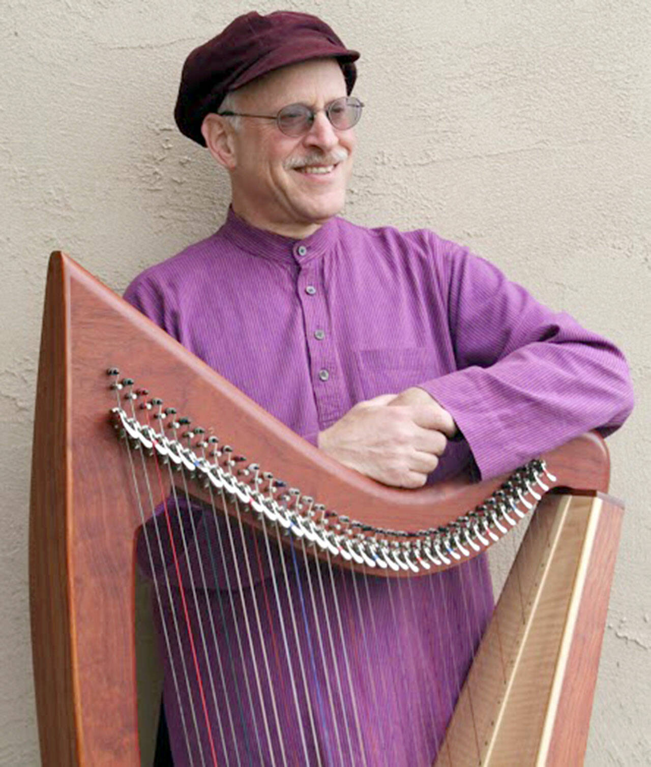 Harpist David Michael will present “Concert for Peace” at 3 p.m. Sunday.
