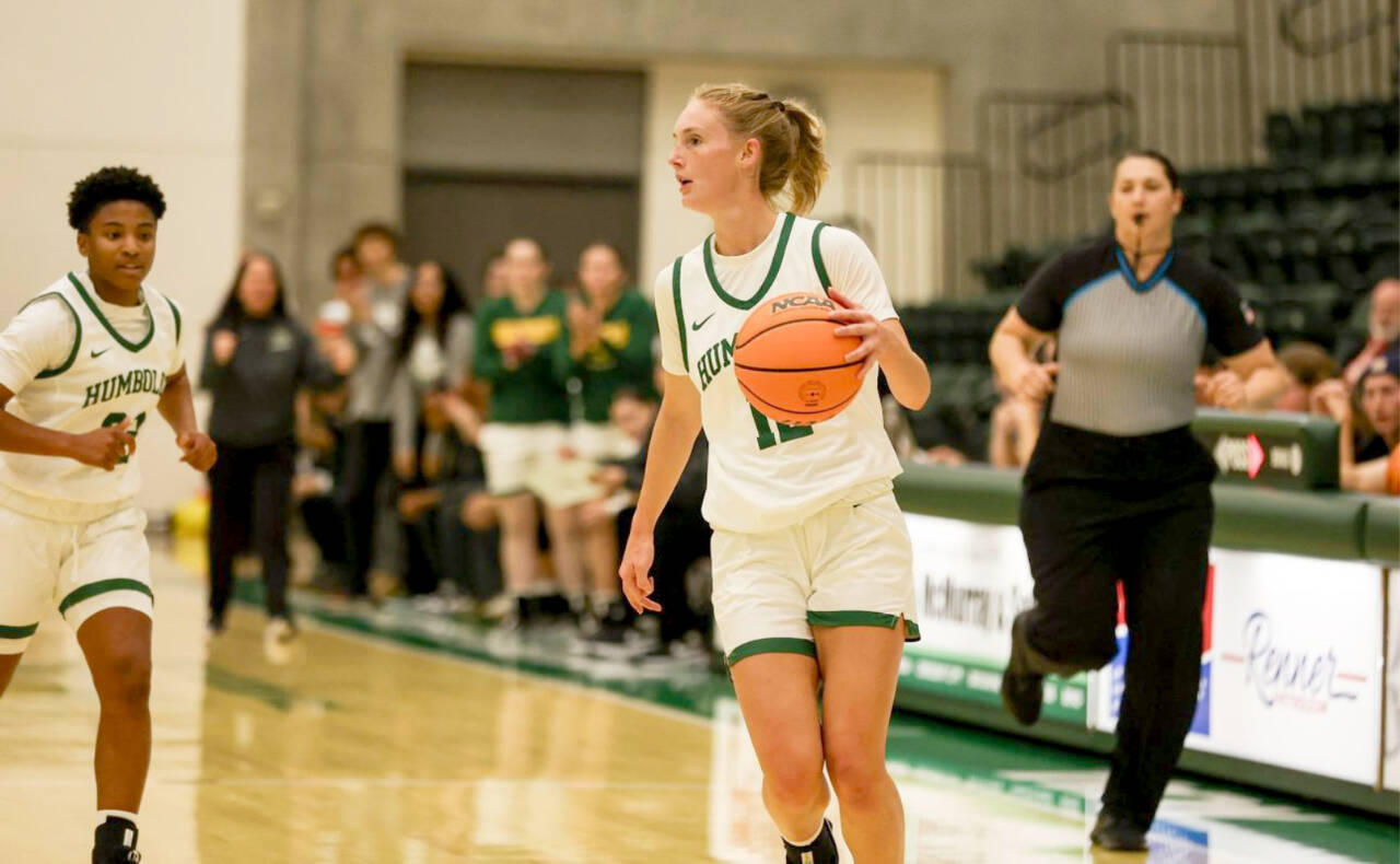 Port Angeles’ Millie Long is leading the nation in steals with 4.57 a game for Cal Poly Humboldt in Arcata, Calif. (Max Tepper /Cal Poly Humboldt)