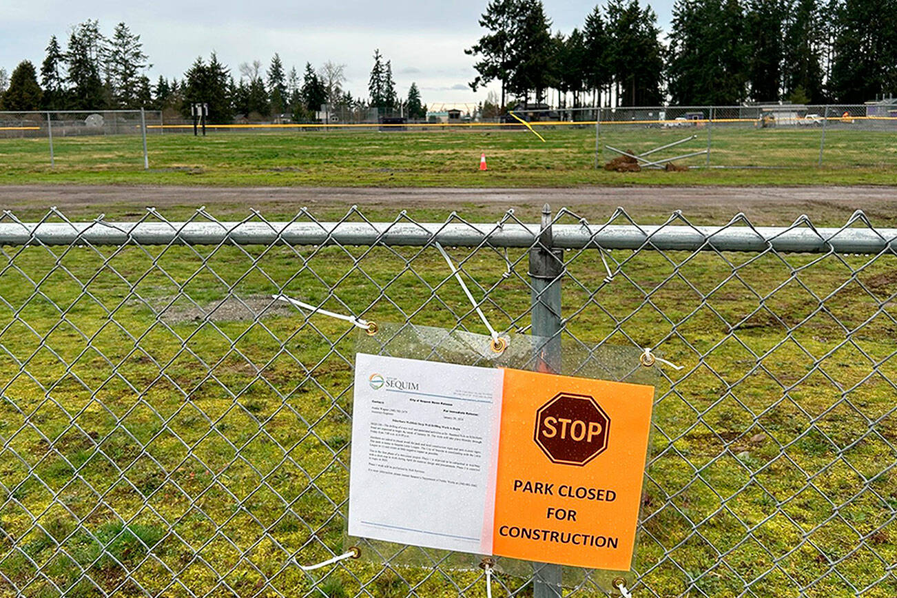 Construction will soon begin between two T-ball fields in the Dr. Standard Little League Park to dig a deeper well that City of Sequim staff said will help balance the pressure in the overall water system, improve water quality and meet forecasted water demands through 20 years. (Matthew Nash/Olympic Peninsula News Group)