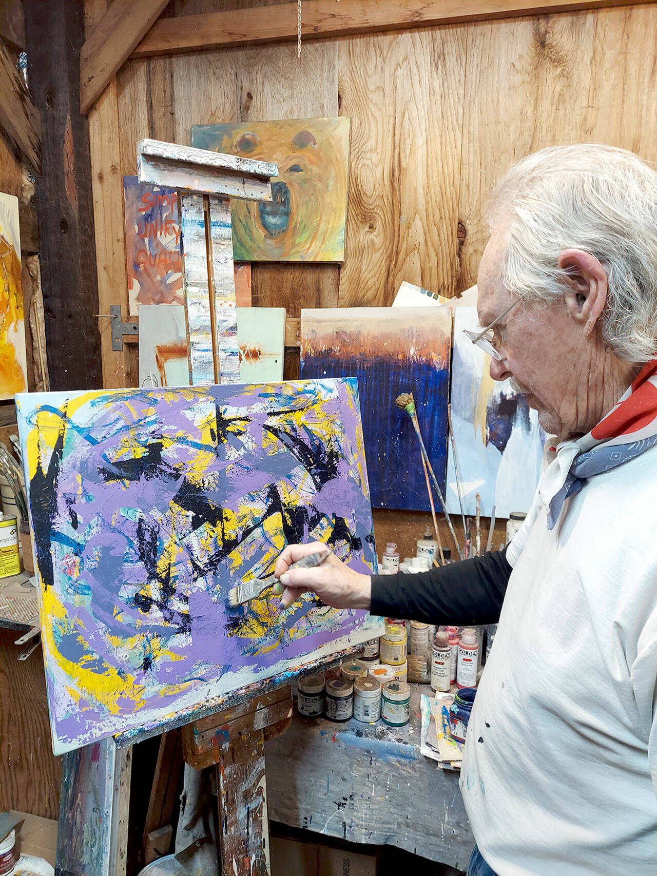 Terry Grasteit will demonstrate his painting style and technique from 1 p.m. to 3 p.m. Saturday.