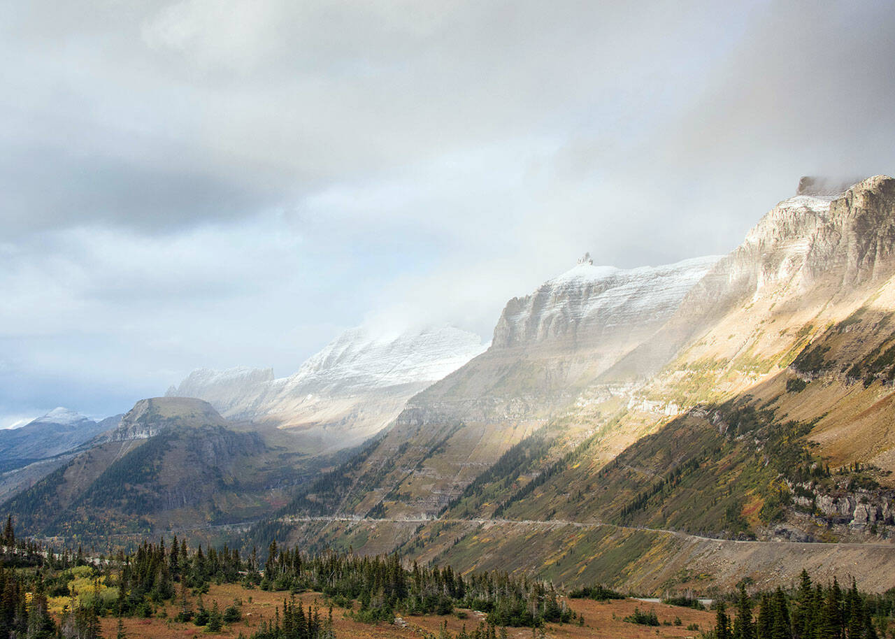This untitled landscape by Carol Marshall is on display at Harbor Art Gallery throughout April.
