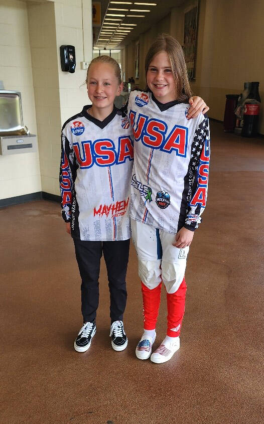 Lincoln Park BMX 
Lincoln Park BMX racers Teyah Elofson-Cross and Kylin Weitz of Port Angeles will ride for Team USA at the UCI World BMX Finals in Rock Hill, S.C. Sunday through May 18. The fifth-graders attend Dry Creek (Elofson-Cross) and Franklin elementary schools (Weitz).