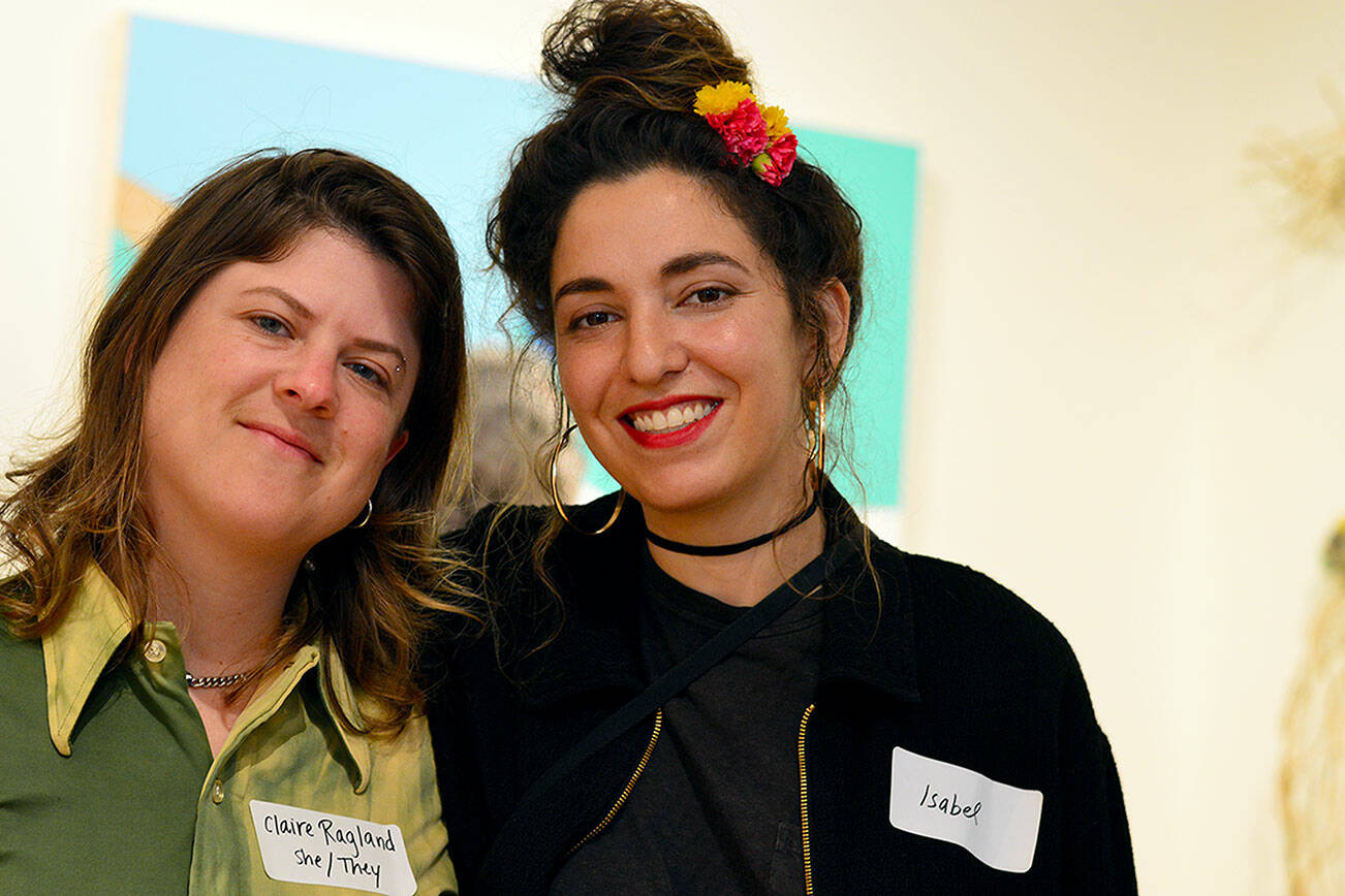 Claire Ragland, left, and Isabel Elena Pérez are two of the artists who will discuss their work in a free talk about the "Lush Language" exhibit on Thursday. (Northwind Art)